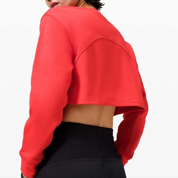 Lululemon All Yours Cropped Crew *Lunar New Year in Love Red - Picture 5 of 11